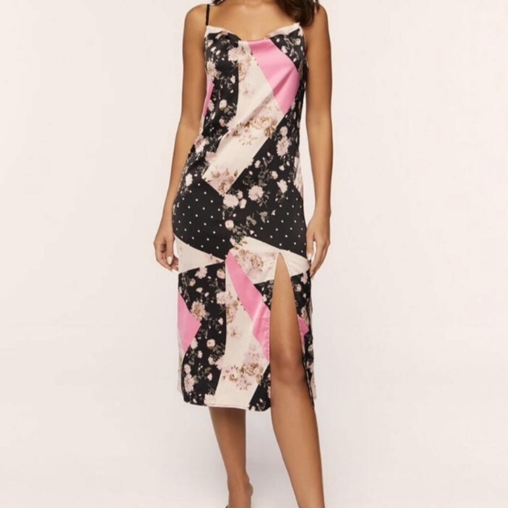 Satin midi dress